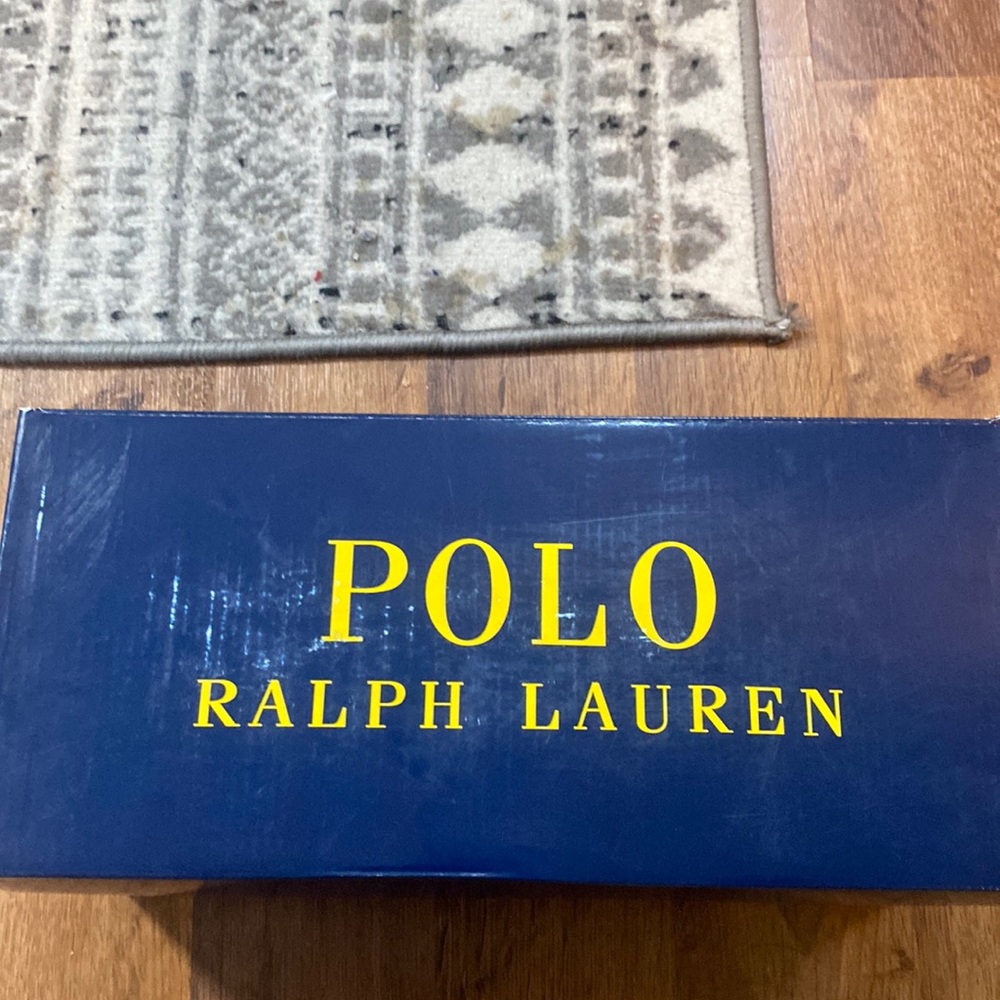 Brand new in box navy blue polo sandals